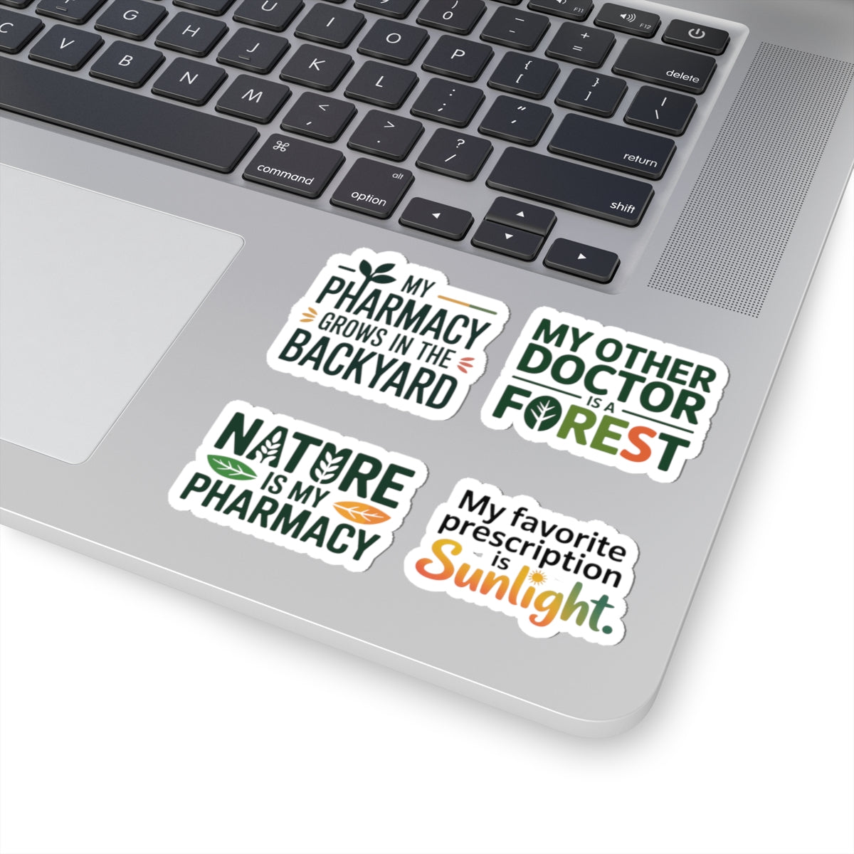 Naturopath Sticker Pack – 4 PCS Funny Nature Pharmacy Sunlight Decals for Naturopaths Holistic Health Fans