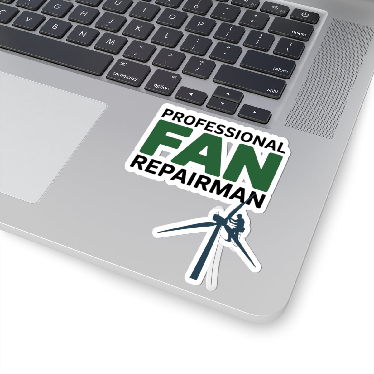 Wind Turbine Tech Sticker - Professional Fan Repairman Vinyl Decal for Technicians