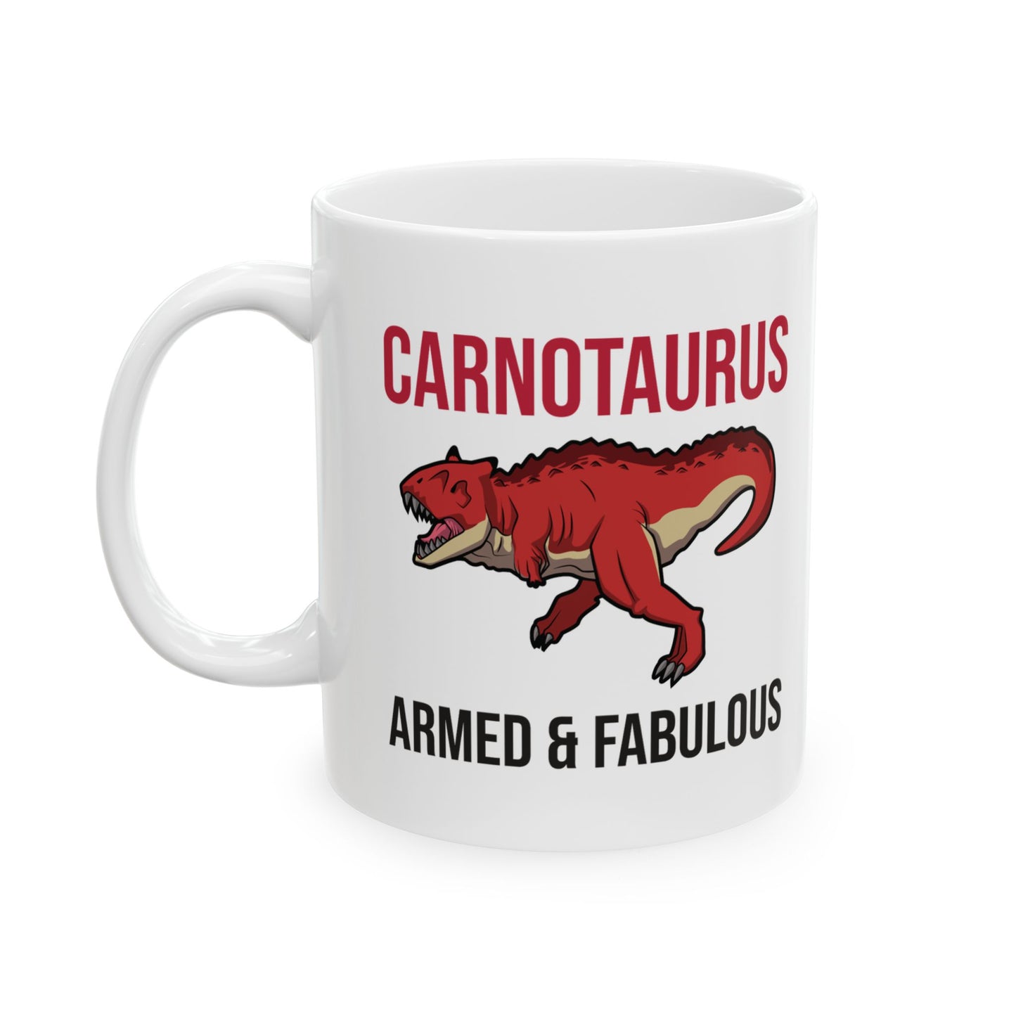 Dinosaur Fossil Mug - Carnotaurus, Horned - Dino Fan Gift