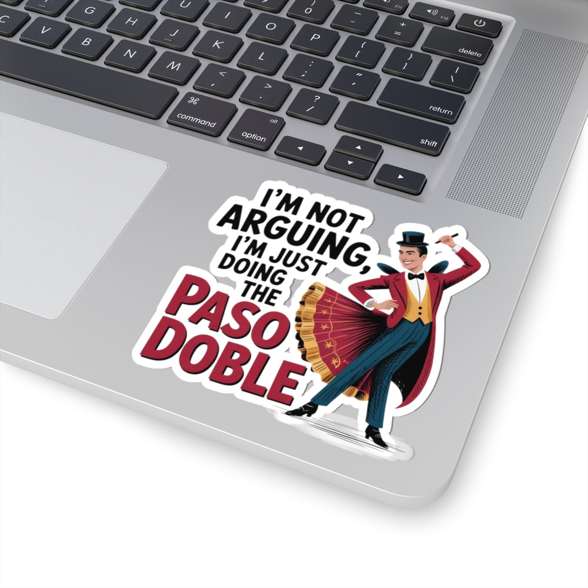 Paso Doble Sticker - Dramatic Dance Vinyl Decal for Partners, Ballroom Dancers