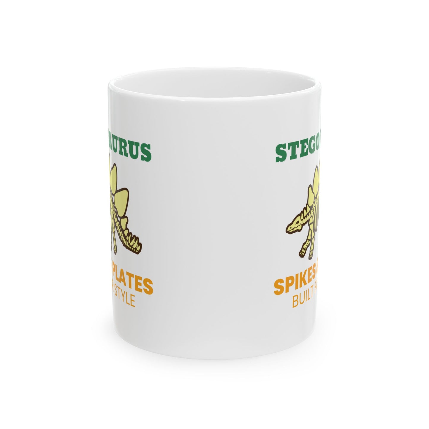 Dinosaur Fossil Mug for Jurassic Collectors Stegosaurus Skeleton Design