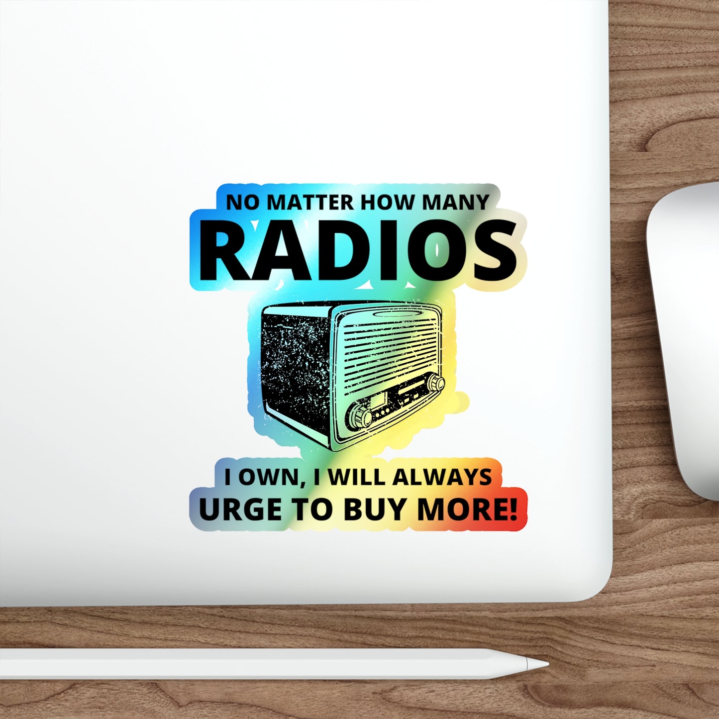Amateur Ham Radio Operator Stickers Holographic Vinyl Decal - Radio Collector & Gear Addict