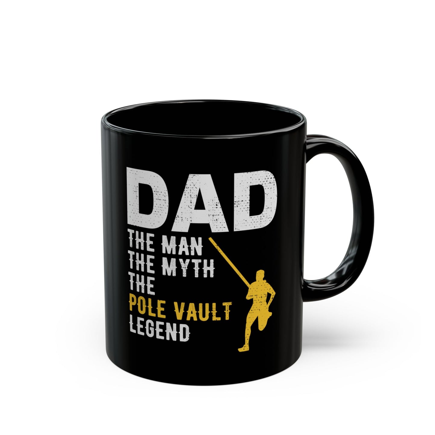 Pole Vault Mug Black - Legendary Vaulter Gift for Track Athletes, Coaches, Fans 11 oz