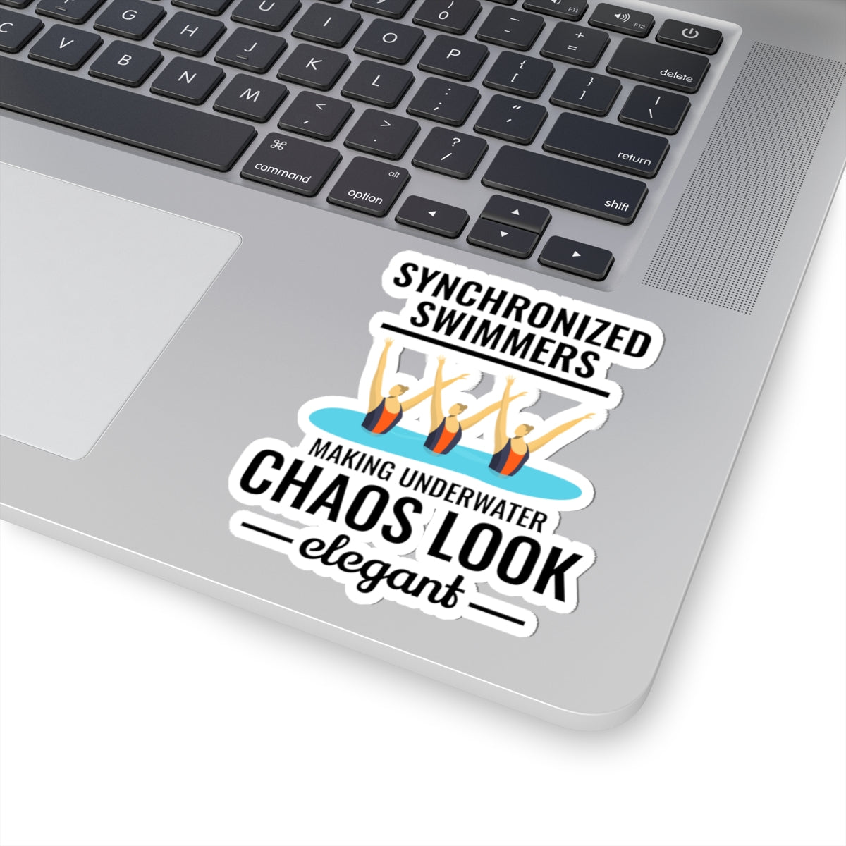 Artistic Synchronized Swimming Sticker - Elegant Chaos Vinyl Decal for Athletes