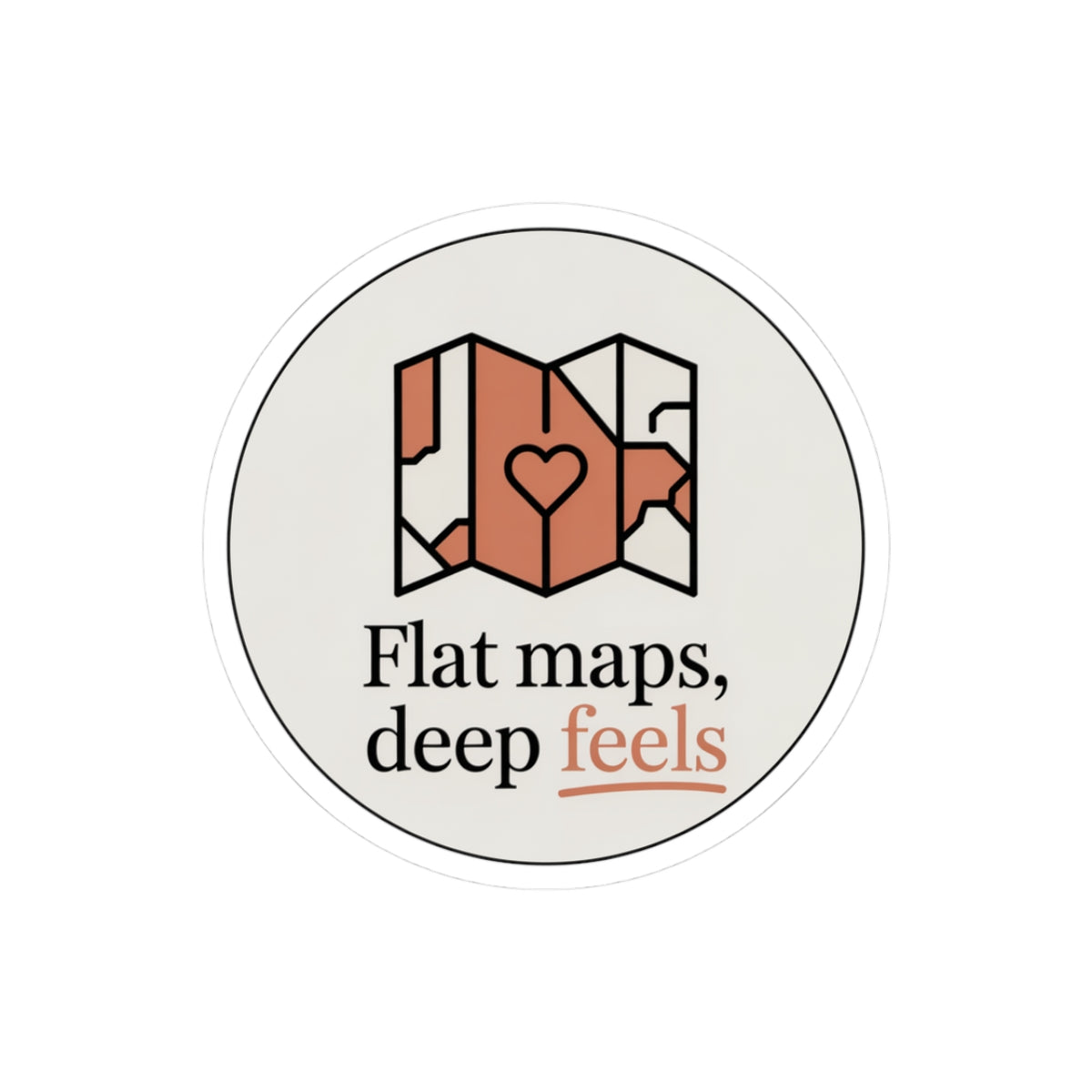 Cartography Feelings Sticker - Minimalist Map Quote Decal for Travel Lovers