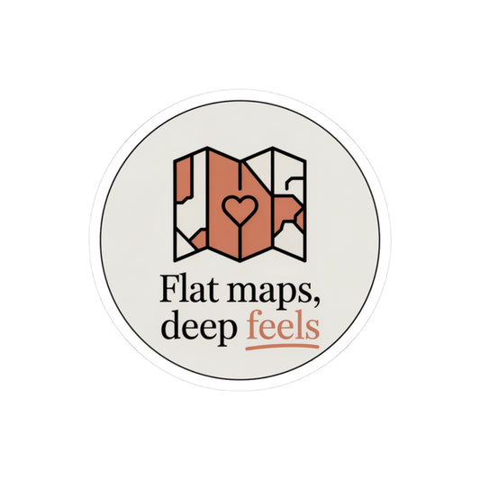 Cartography Feelings Sticker - Minimalist Map Quote Decal for Travel Lovers
