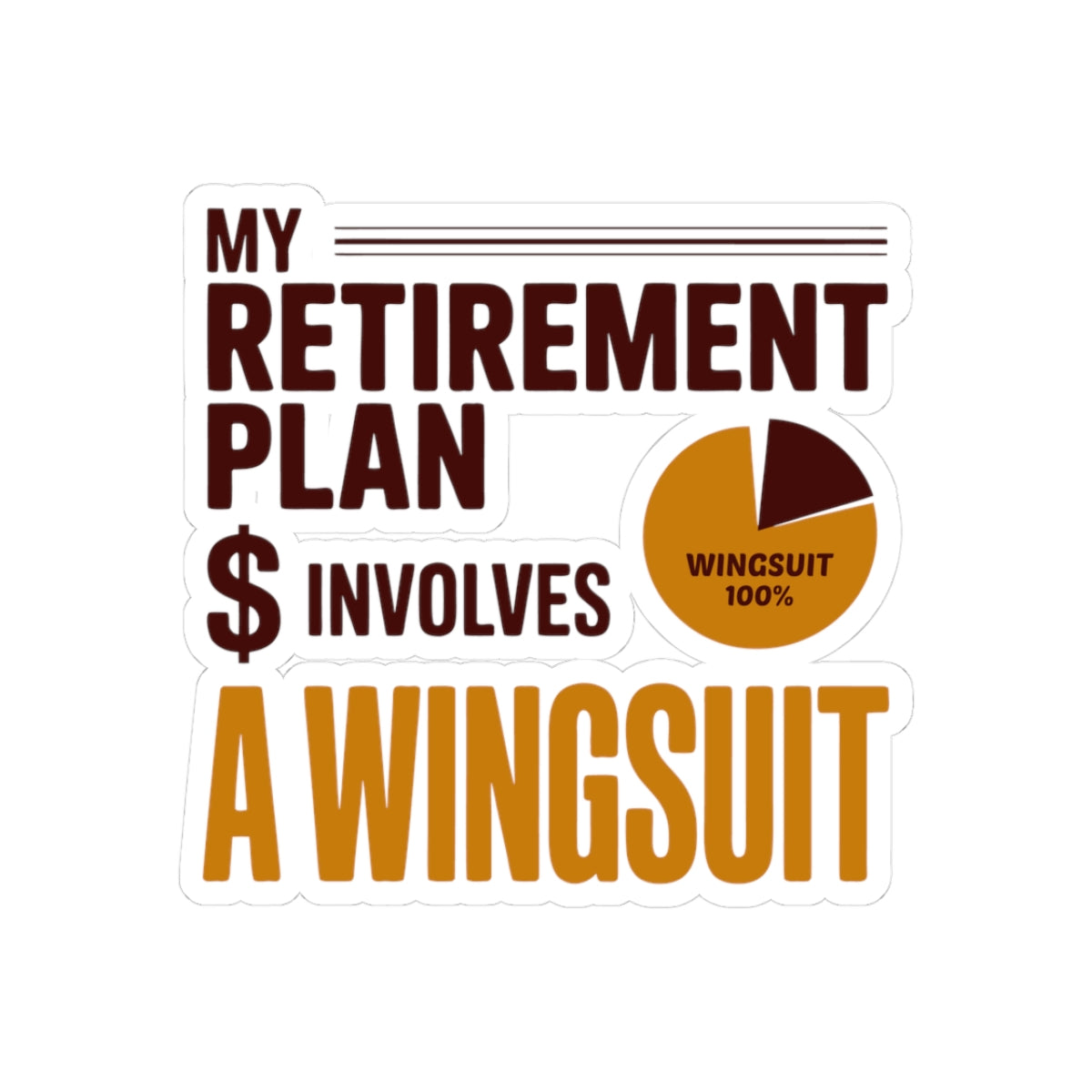 Wingsuit Flying Sticker for Car Helmet – Dark Humor Decal for Extreme Athletes BASE Jumpers Skydivers