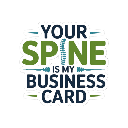 Chiropractic Spine Sticker - Funny Chiropractor Vinyl Decal for Back Pain, Spine Health, and Chiropractic Offices