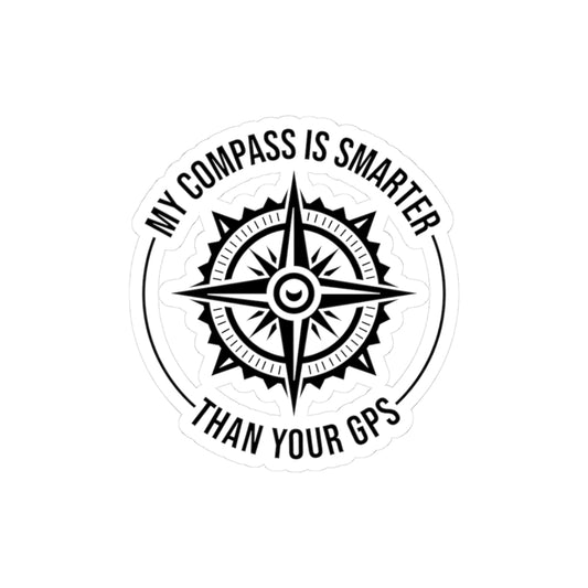 Analog Navigation Sticker - Compass Wisdom Vinyl Decal for Backcountry Explorers