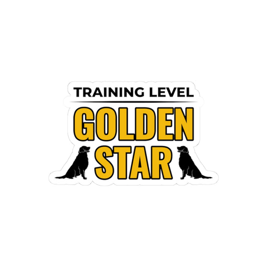 Golden Retriever Training Sticker - Dog Trainer Pet Vinyl Decal for Obedience Instructors Canine Professionals