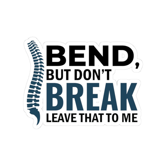 Spinal Flexibility Sticker - Chiropractic Support Vinyl Decal for Chiropractors, Doctors of Chiropractic