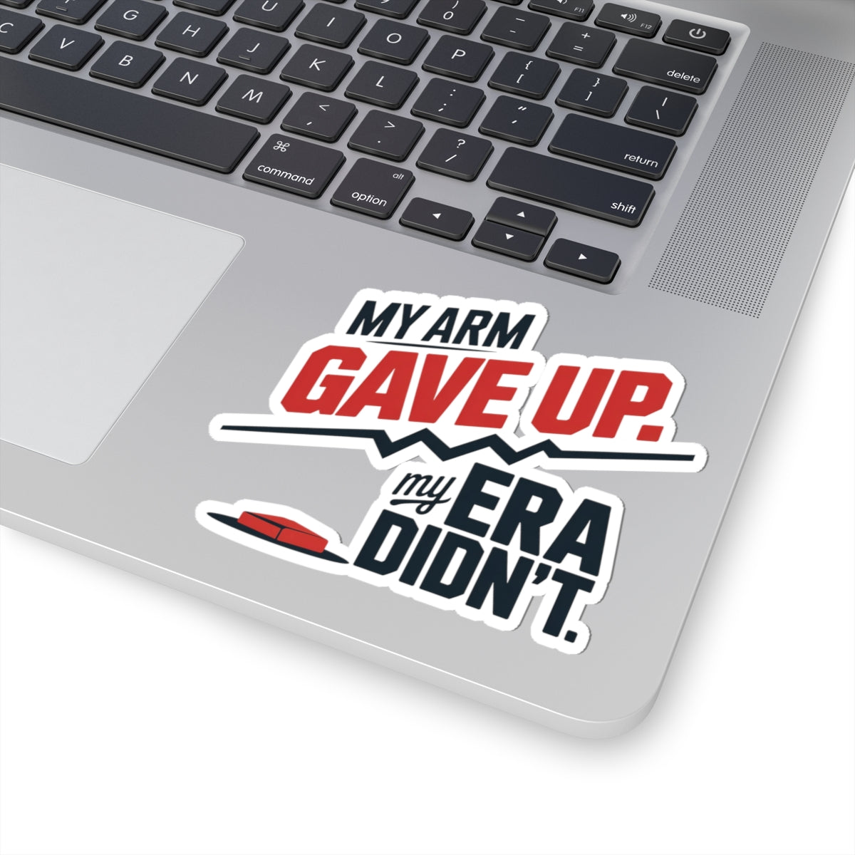 Baseball Pitcher Sticker – Sarcastic Arm Injury Humor Decal for Pitchers Travel Ball Athletes
