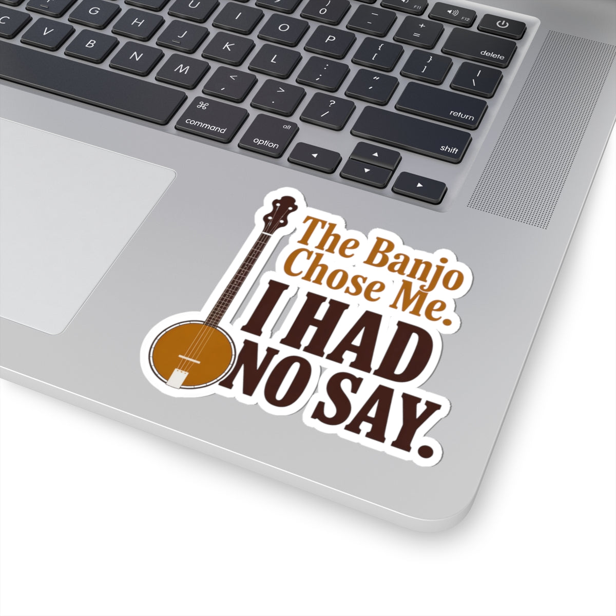 Banjo Sticker – Funny Calling Humor Two-Tone Decal for Bluegrass Musicians Five-String Instrument Lovers