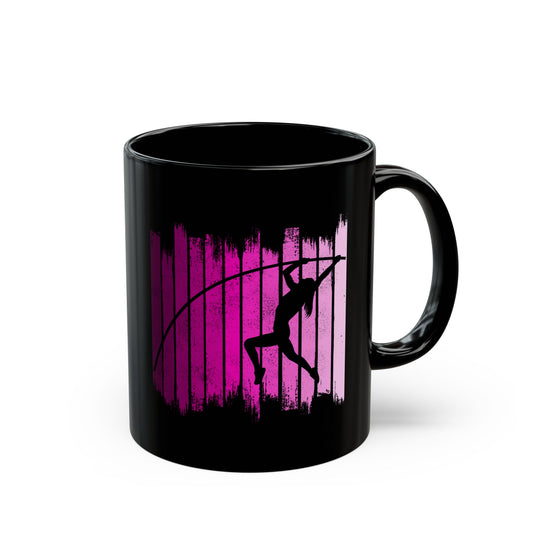 Pole Vault Mug Black – Champion Gift for Vaulter Athletes & Track Coaches 11oz