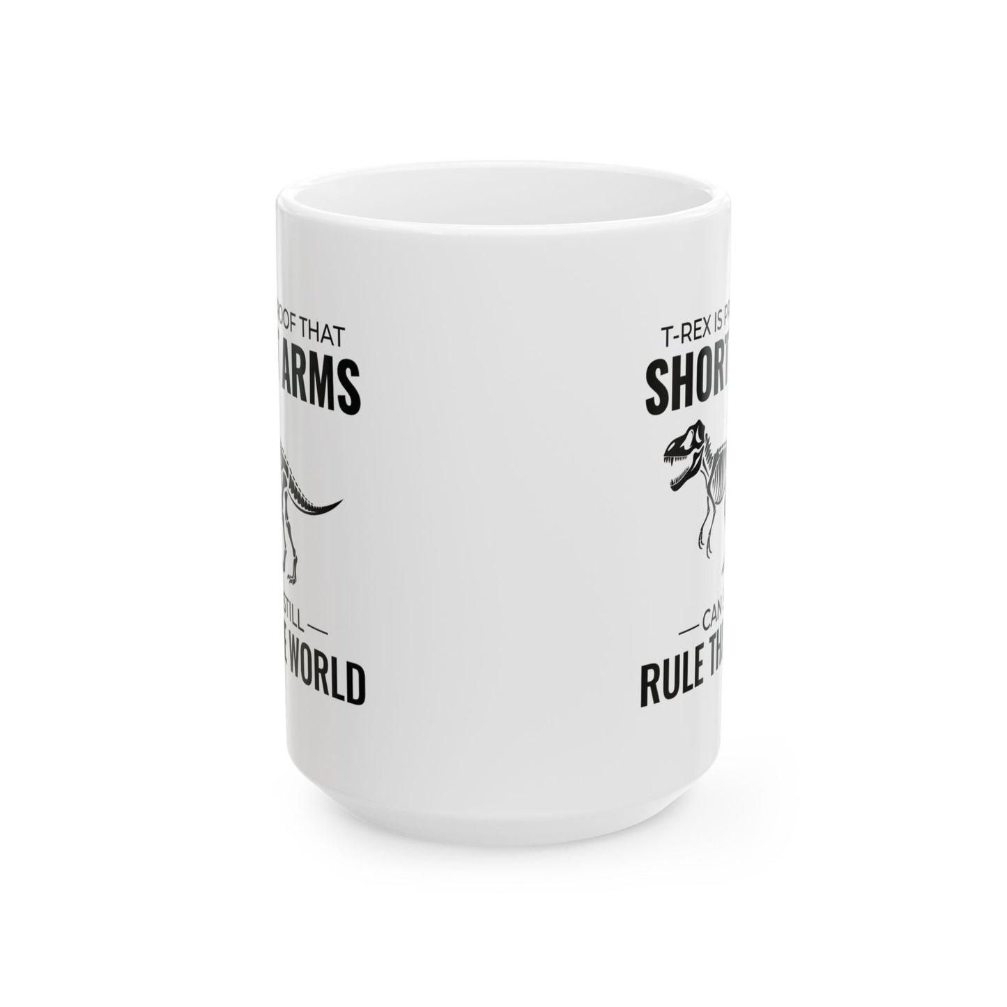 Dinosaur Fossil Mug for Paleontology Enthusiasts T-Rex Short Arms Design