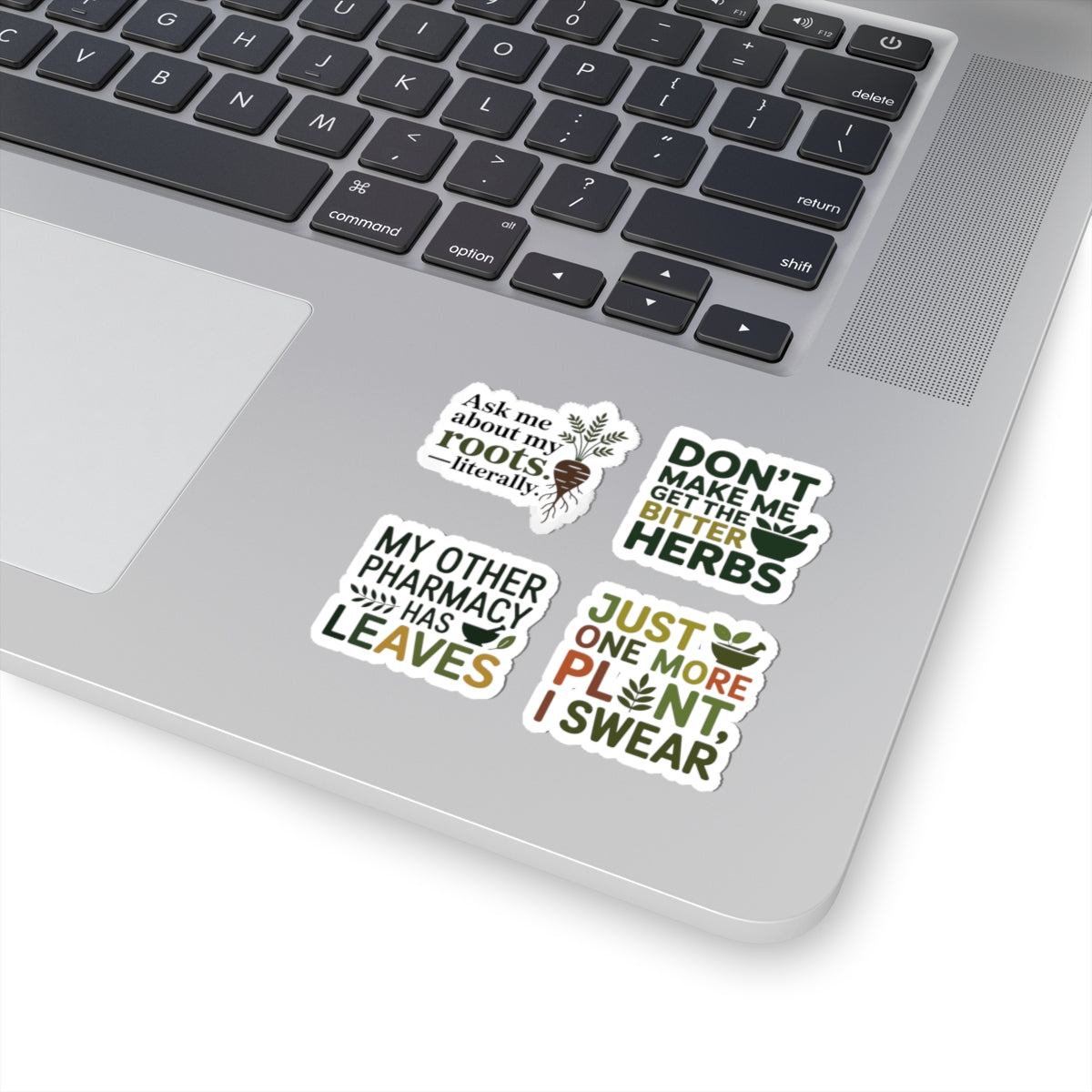 Herbalist Sticker Pack – 4 PCS Funny Bitter Herbs Humor Decals for Plant Collectors Herbal Medicine Fans