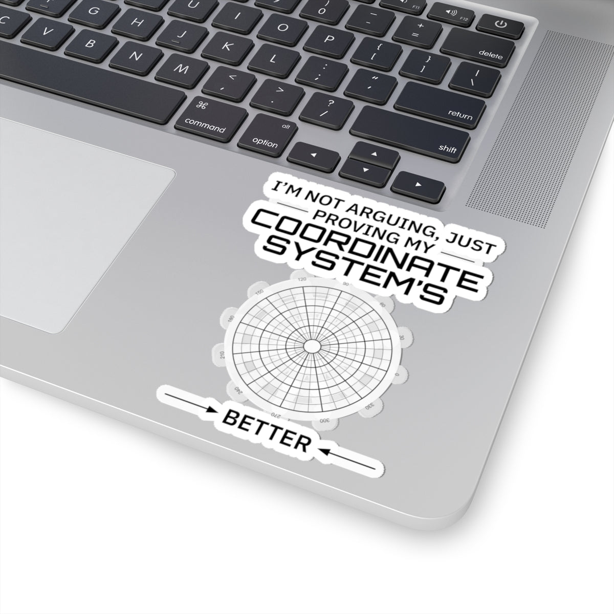 "Coordinate System Sticker - GIS Humor Vinyl Decal for Cartographers & Surveyors"