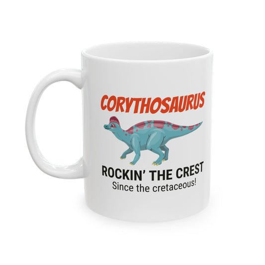 Dinosaur Fossil Mug - Corythosaurus, Crest - Dino Humor Mug