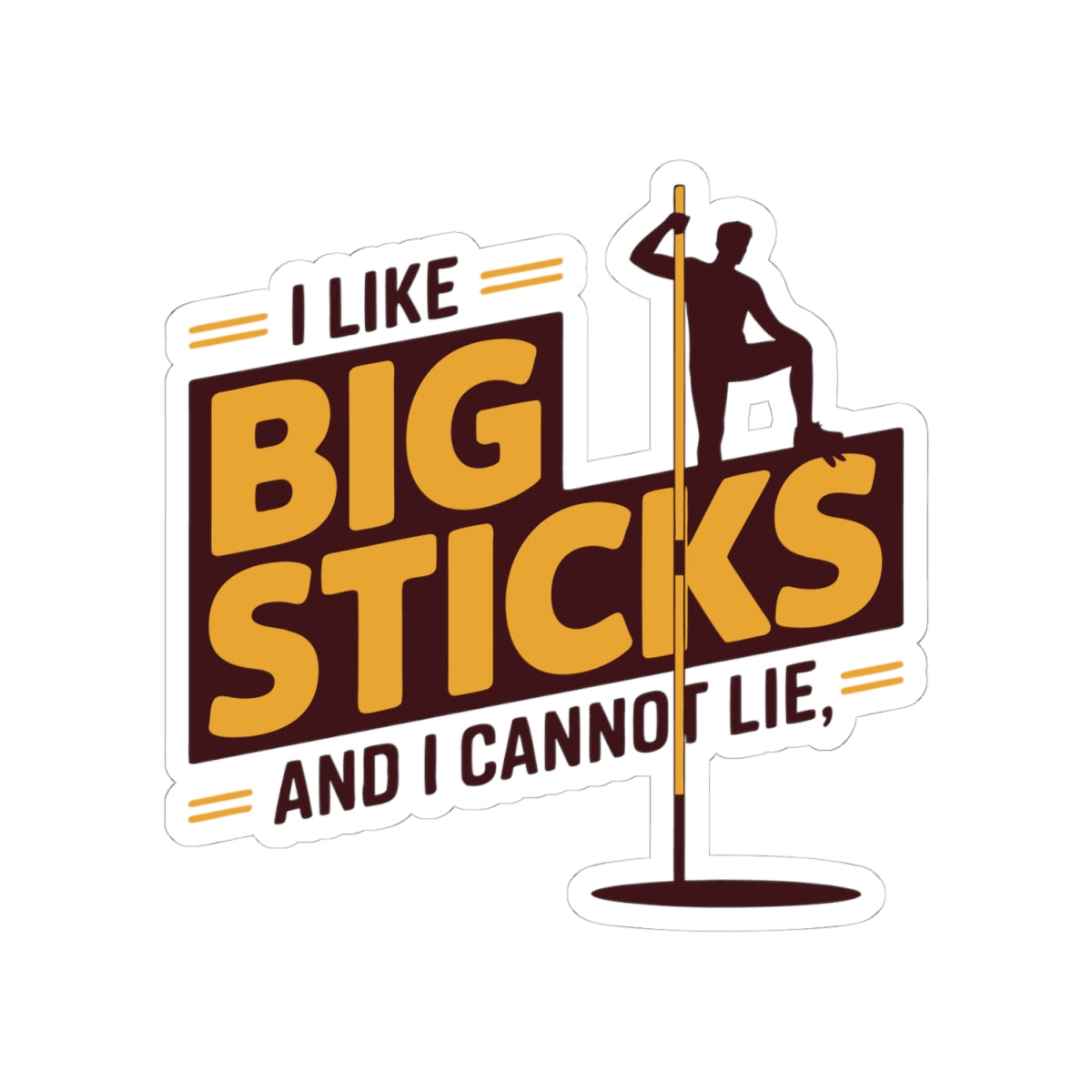 Pole Vault Sticker – Funny Pop Culture Humor Graphic Decal for Track and Field Athletes, Competitive Vaulters & Sport Fans