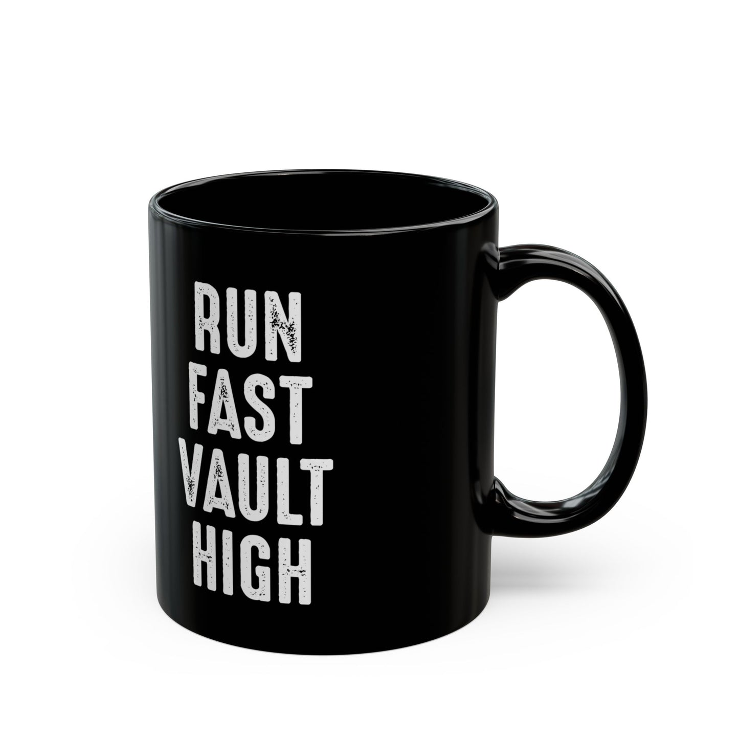Pole Vault Mug Black – Vaulting Track Coffee Cup for Sports Training Fans 11 oz