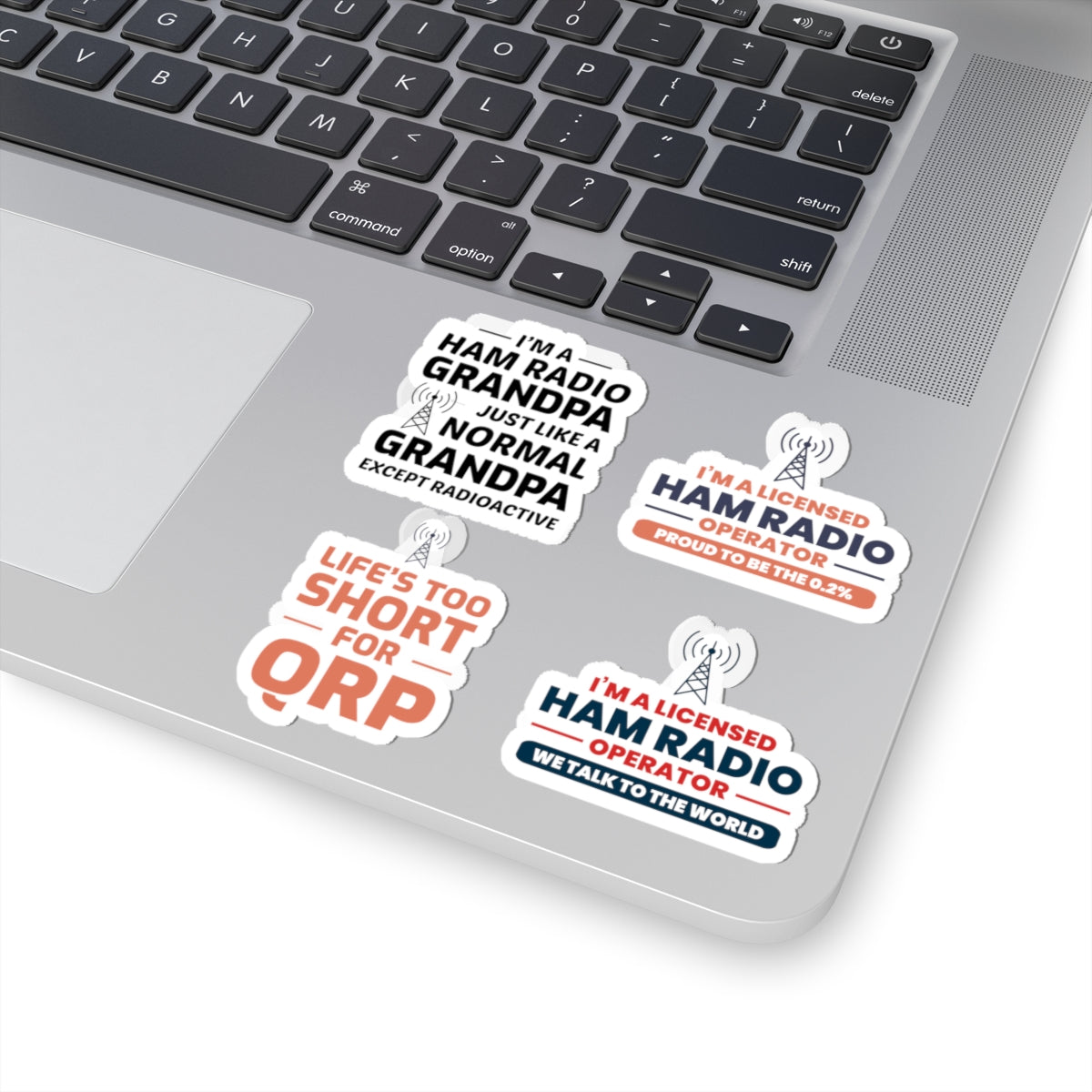 Ham Radio Sticker Pack – 4 PCS Funny Licensed Operator Decals for Amateur Grandpas QRP Enthusiasts
