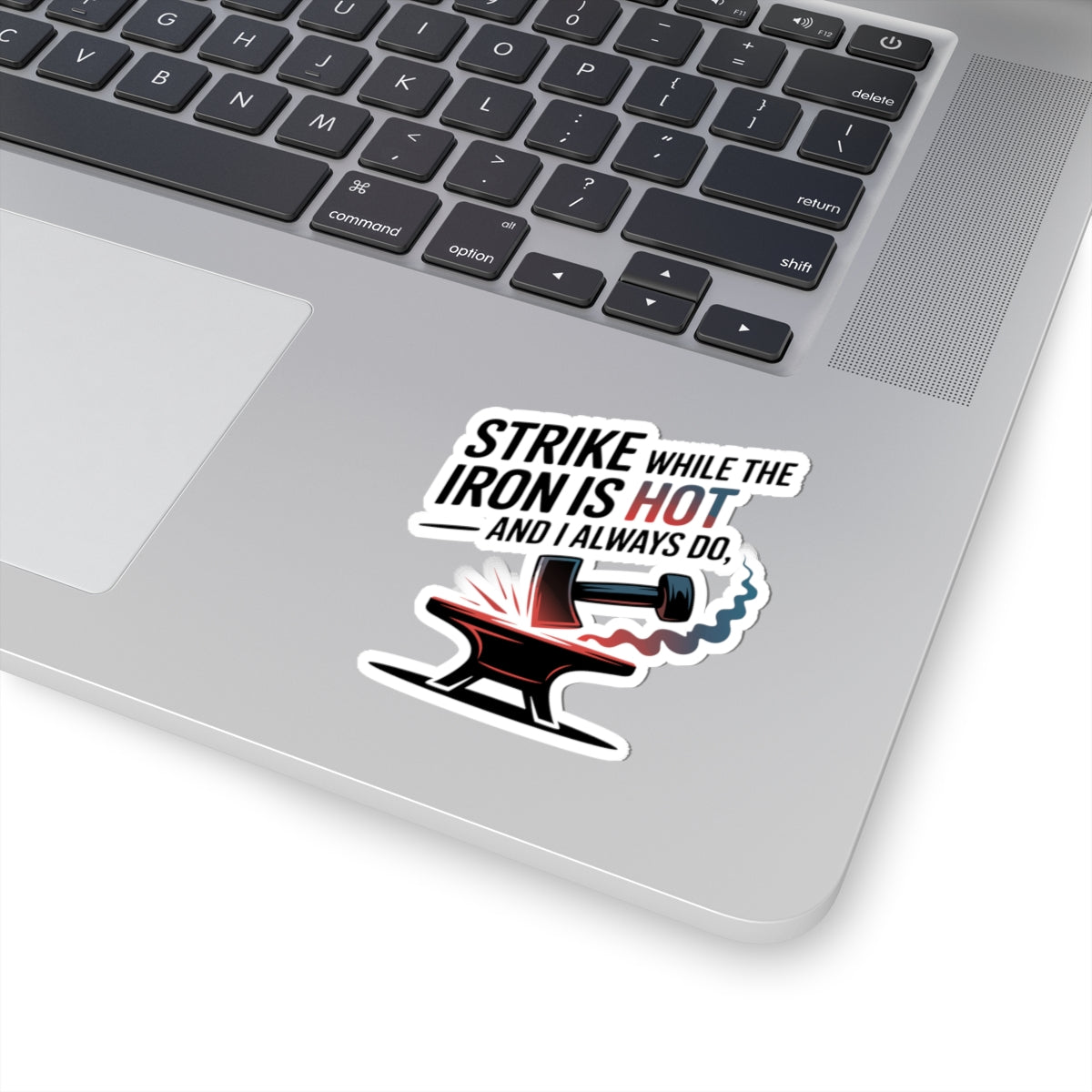 Blacksmith Anvil Sticker – Funny Hot Iron Strike Decal for Metalworkers Forging Enthusiasts