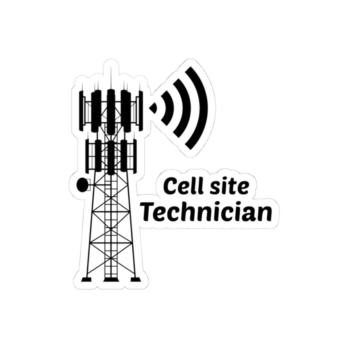 Cell Site Technician Sticker - Tower Climber Vinyl Decal for Telecom Workers & Network Builders