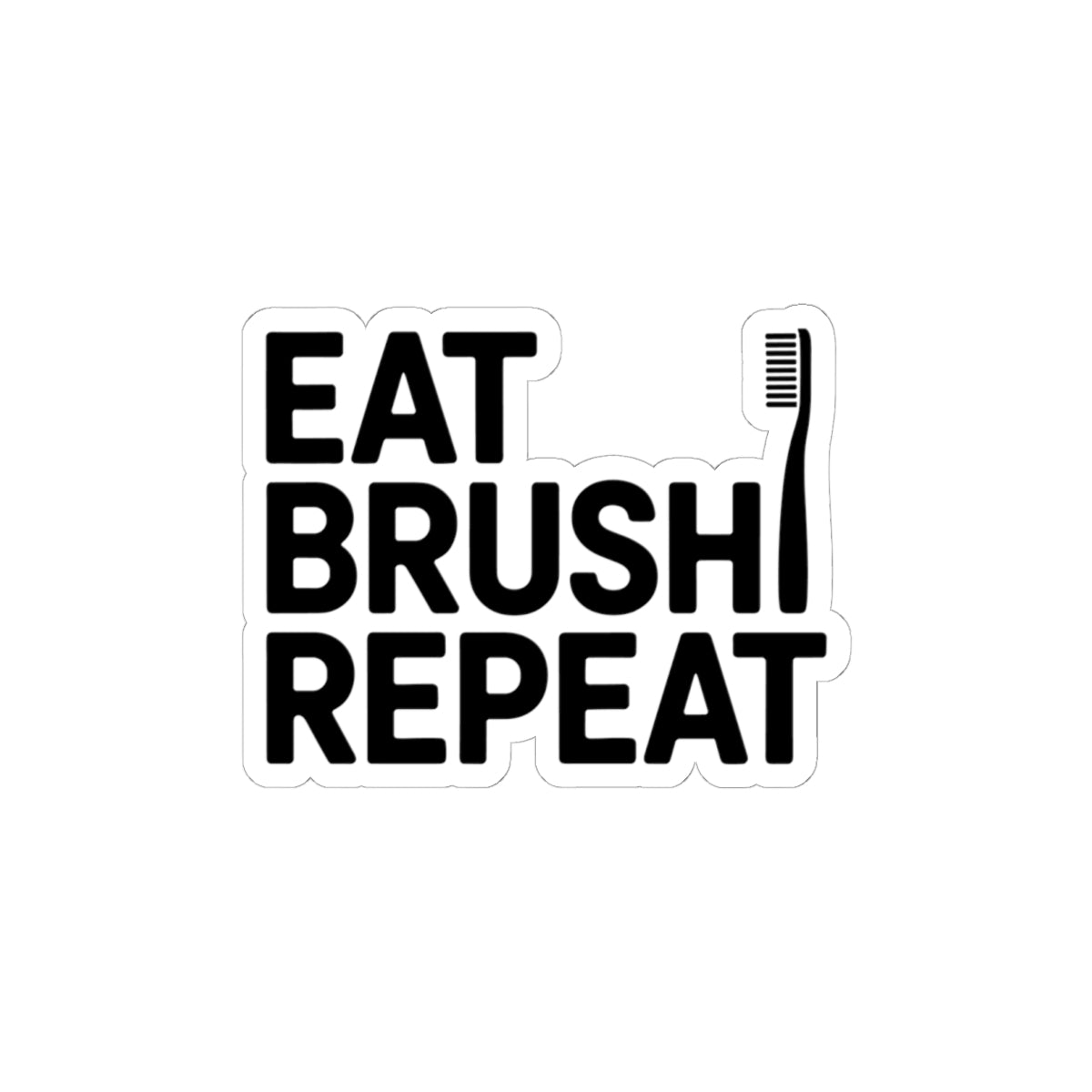 Funny Dentist Toothbrush Sticker - Dental Hygiene Vinyl Decal for Hygienists, Assistants & Students