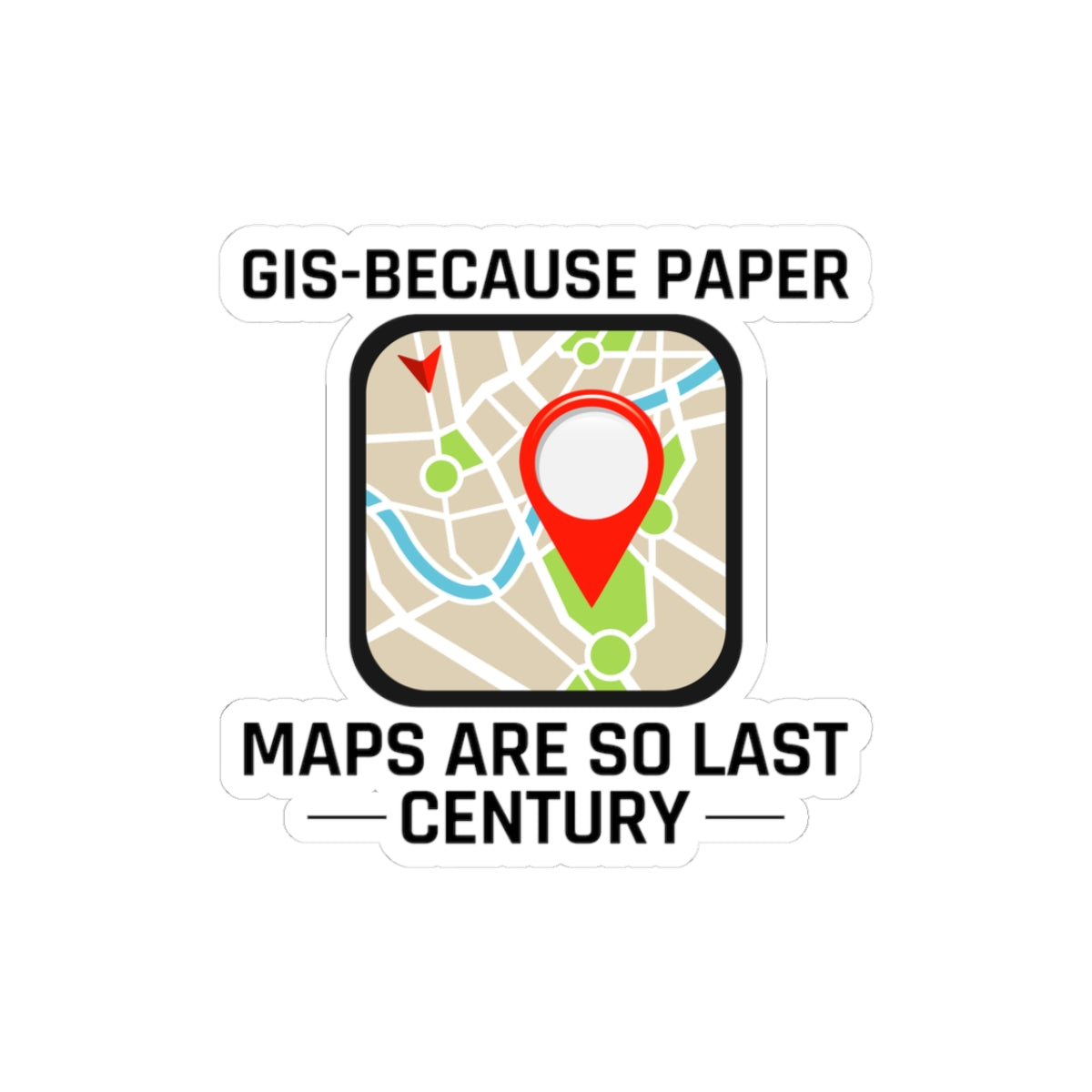 Digital Mapping Sticker - GIS Revolution Vinyl Decal for Geospatial Professionals