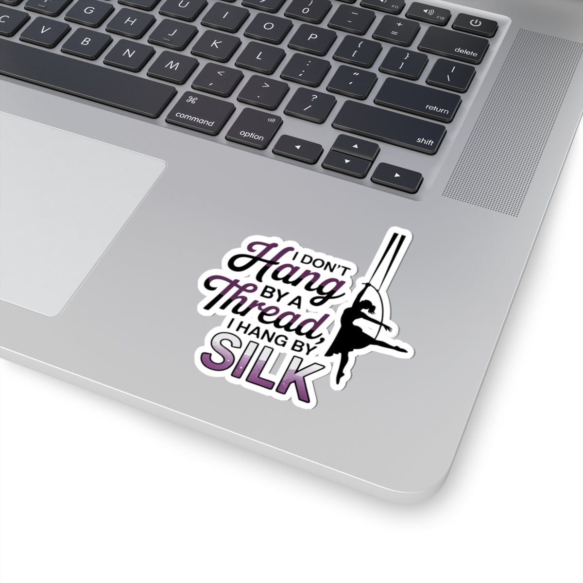 Aerial Silk Sticker – Witty Script Quote Decal for Aerialists Circus Arts Students and Fabric Performers