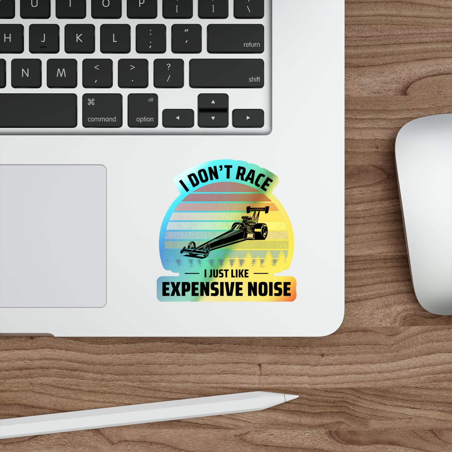 Dragster Drag Racing Hologrpahic Stickers Vinyl – Loud Engine Humor for Race Fans and Speed Addicts