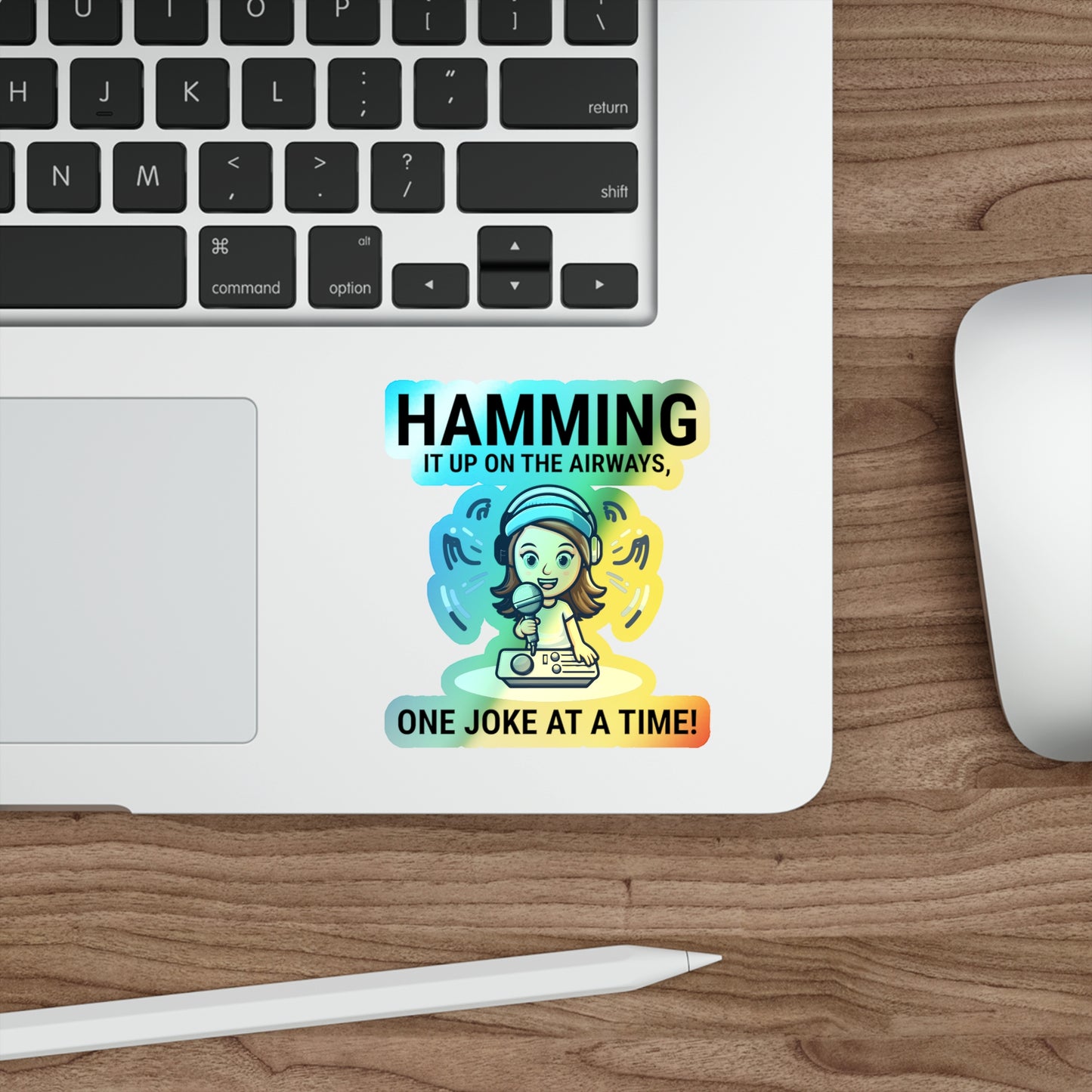 Amateur Ham Radio Operator Stickers Holographic Vinyl Decal - QSO Humor & Airwave Comedy