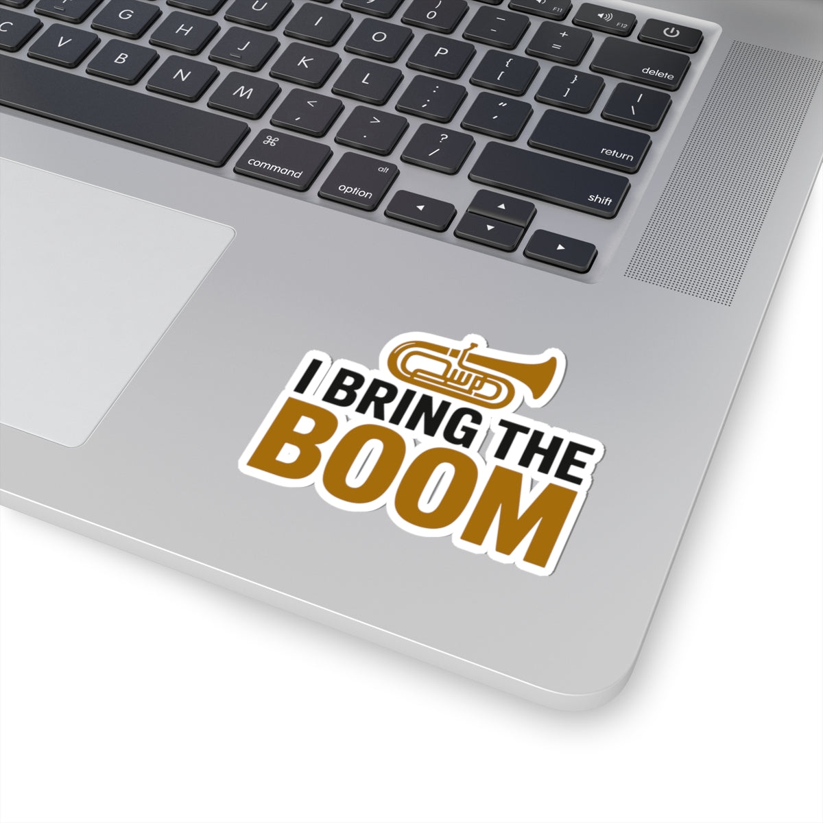 Tuba Power Sticker - I Bring The Boom Vinyl Decal for Low Brass Musicians