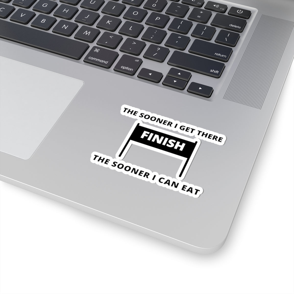 Finish Line Food Sticker - Runner Motivation Vinyl Decal for Runners & Race Enthusiasts