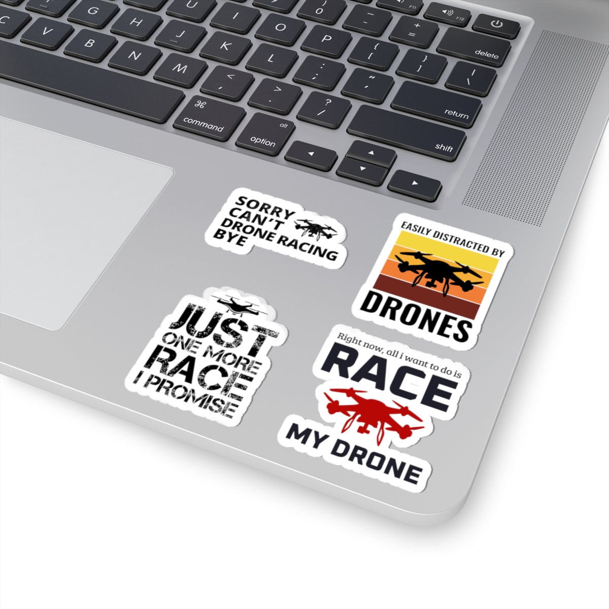 Drone Racing Sticker Pack – 4 PCS Funny Sorry Cant Distracted Decals for FPV Pilots RC Hobbyists