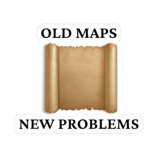 Historical Cartography Sticker - Timeless Challenges Vinyl Decal for Geohistorians & Archivists