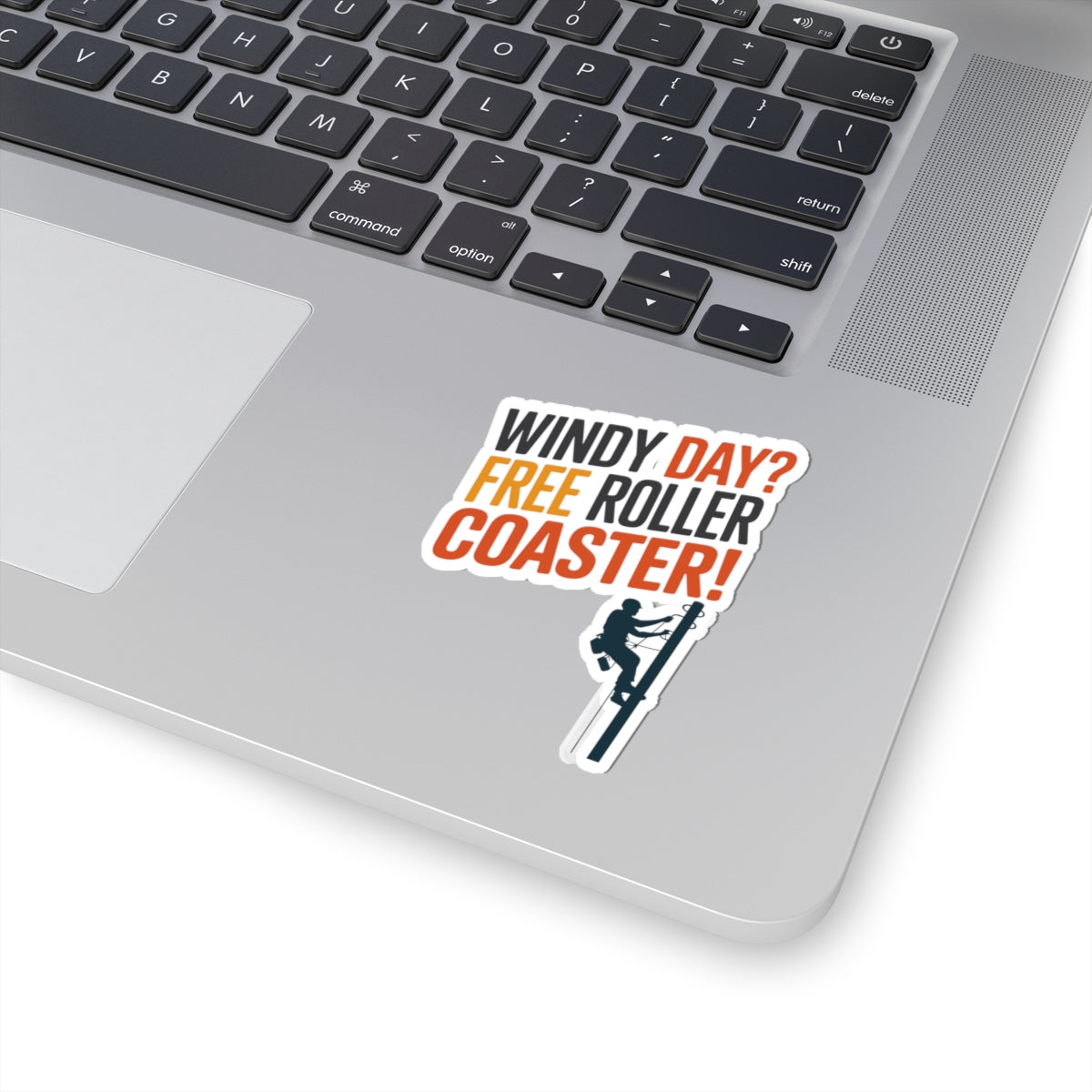 Tower Climber Sticker - Windy Day Roller Coaster Vinyl Decal for Telecom Techs
