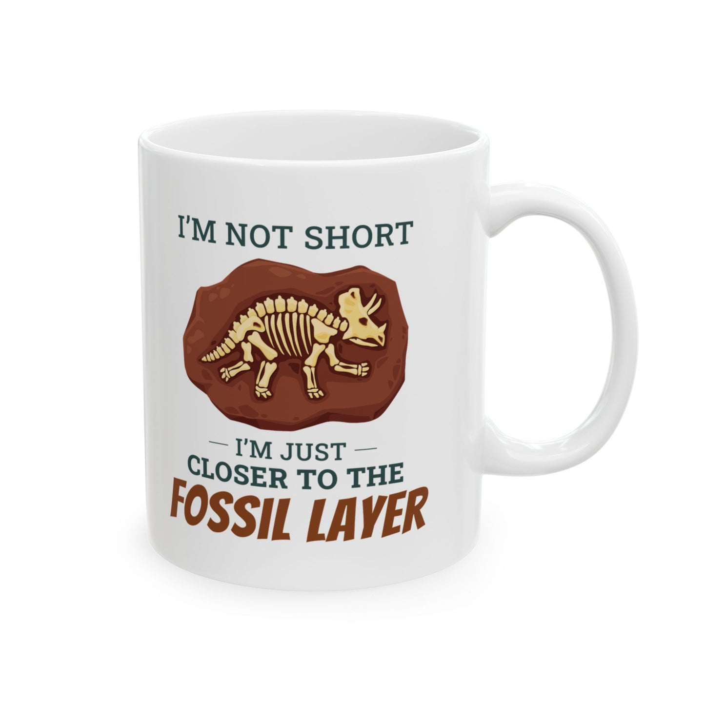 Dinosaur Fossil Mug - Closer to the Fossil Layer Design