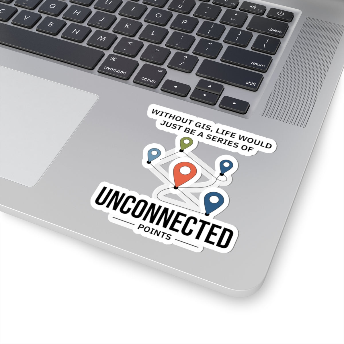 "GIS Life Sticker - Connected Points Vinyl Decal for Mappers & Data Analysts"