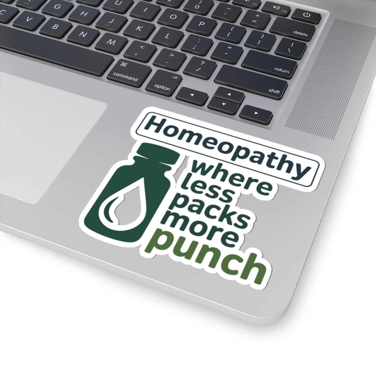 Homeopathy Impact Sticker - Less Packs More Punch Vinyl Decal for Homeopaths, Potent Medicine Believers