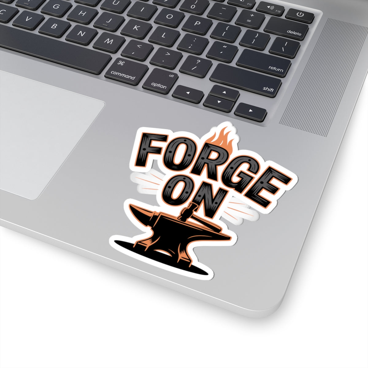 Blacksmith Forge Sticker – Bold Anvil Hammer Flame Decal for Ironworkers Metal Craft Hobbyists Smiths
