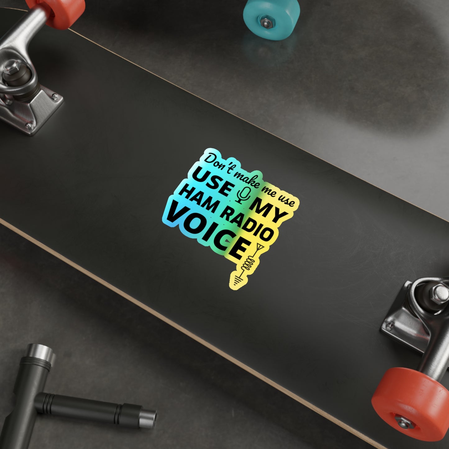 Amateur Ham Radio Operator Stickers Holographic Vinyl Decal - Call Signs & QSOs for Radio Veterans