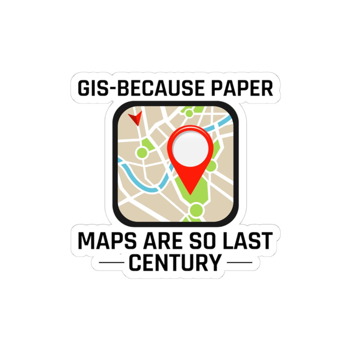 Digital Mapping Sticker - GIS Revolution Vinyl Decal for Geospatial Professionals