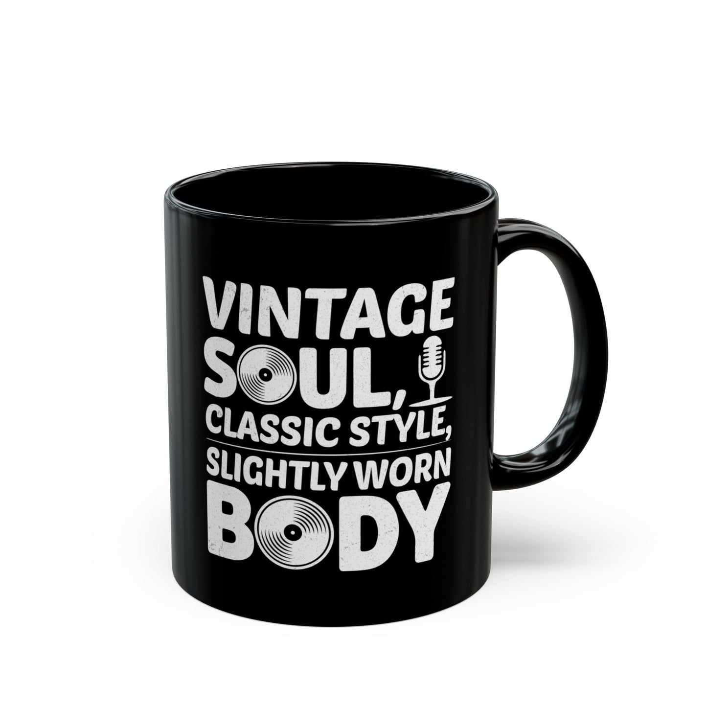 Vintage Soul 50th Birthday Mug - Classic Style Slightly Worn Humor Coffee Cup, 11oz