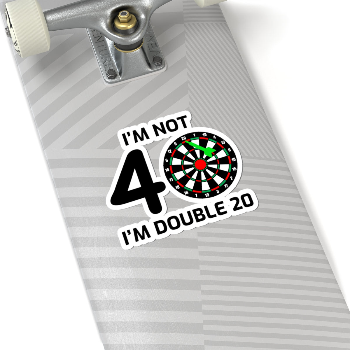 Double 20 Dart Sticker - Birthday Player Vinyl Decal for Dart League Enthusiasts