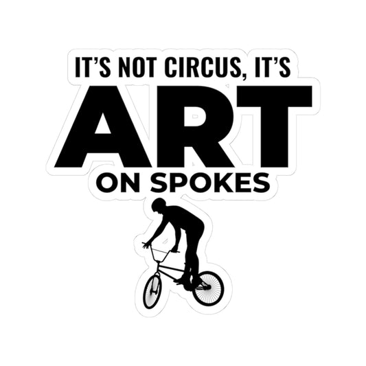 Art on Spokes Cycling Sticker - Bike Art Performance Vinyl Decal for Artistic Rhythmic Athletes, Studio Riders, Coach
