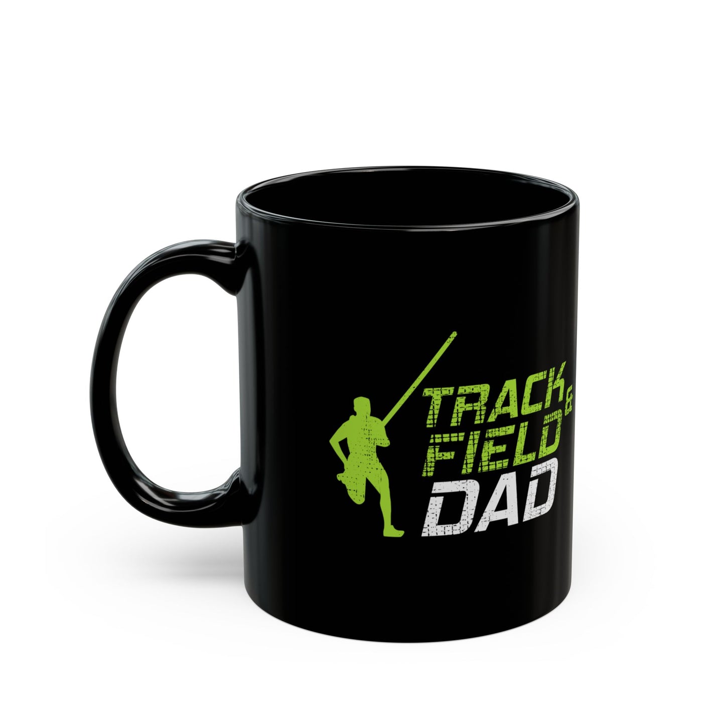 Pole Vault Mug Black - Track and Field Dad Gift for Vaulter, Coach, Sports Parent 11 oz
