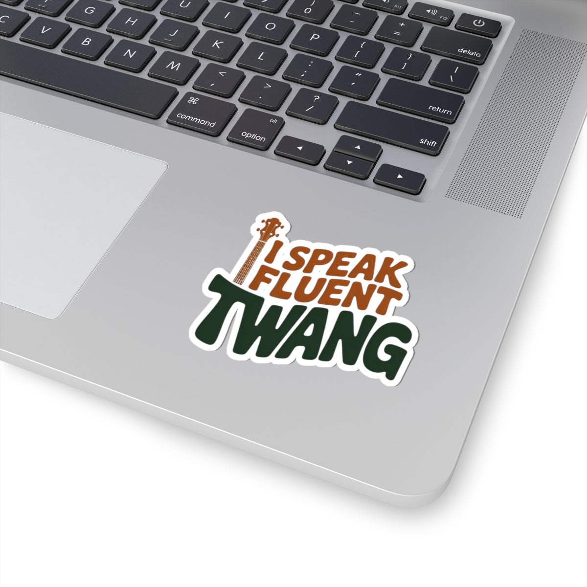 Banjo Sticker – Groovy Retro Twang Humor Decal for Bluegrass Musicians Folk String Instrument Lovers
