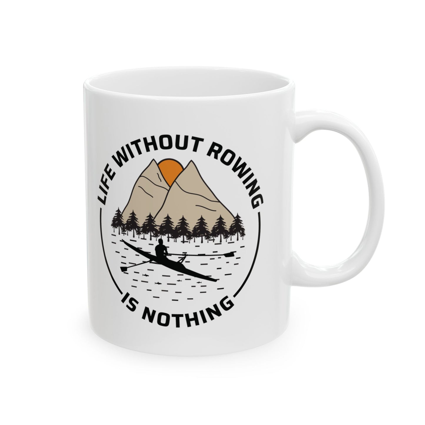 Rowing Mug Mountain Lake Enthusiast Outdoor Adventure Sport