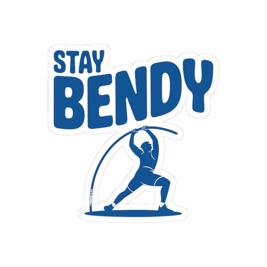 Pole Vault Sticker – Funny Stay Bendy Pole Flex Humor Decal for Track & Field Athletes Teen Vaulters